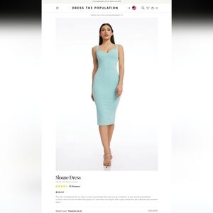 NWT Dress the population size XL Sloane Dress in Tranquil Blue